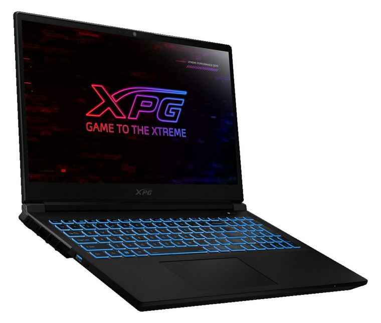 XPG Xenia 15G Core i7-14700HX · RTX 4070, Alternative three-quarter front view